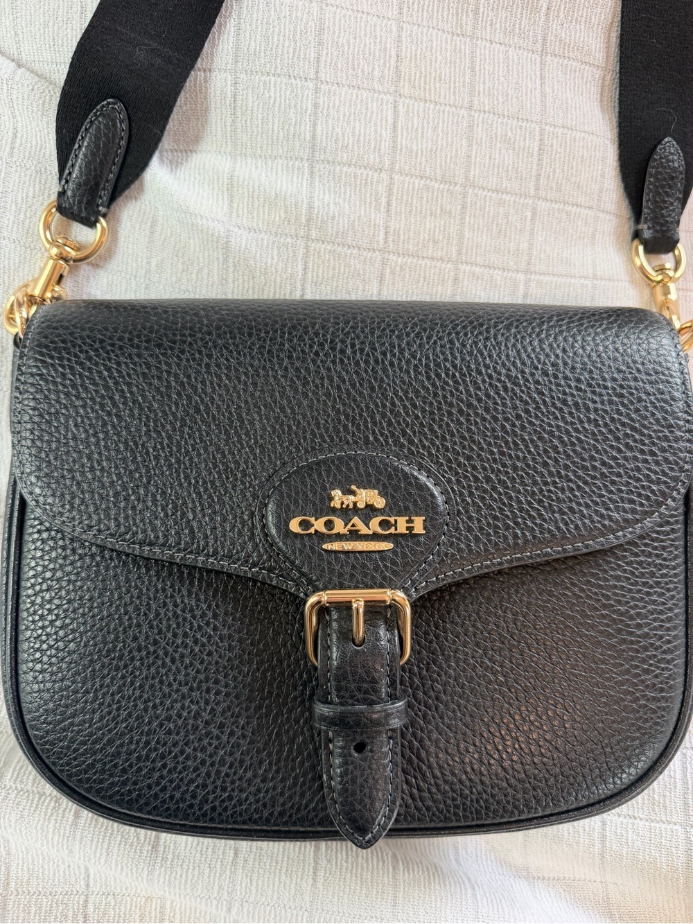 COACH Amelia Saddle Bag Shoulder/Crossbody Bag In Leather